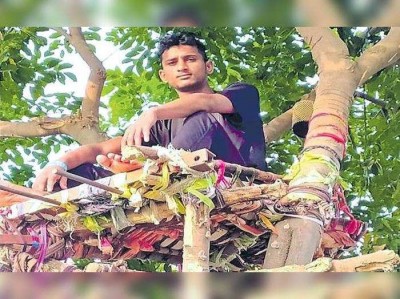 Covid positive Telangana youth spends 11 days on tree Covid positive Telangana youth spends 11 days on tree