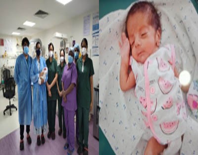 Youngest Covid patient discharged from Hyderabad hospital Youngest Covid patient discharged from Hyderabad hospital