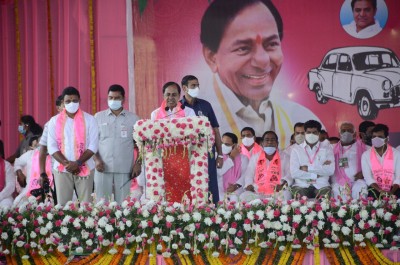 TRS takes early lead in Nagarjuna Sagar bypoll TRS takes early lead in Nagarjuna Sagar bypoll