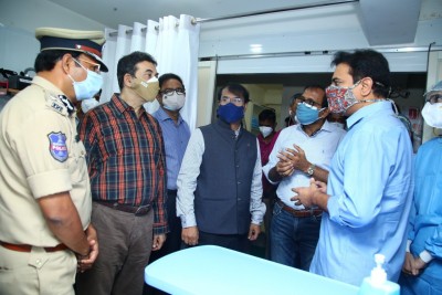 100-bed Covid care centre opened in Hyderabad 100-bed Covid care centre opened in Hyderabad