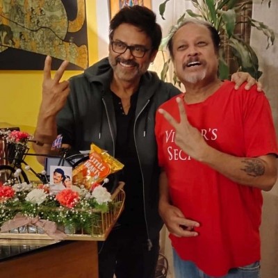 Venkatesh Daggubati spotted at 'Preminchukundaam Raa' reunion Venkatesh Daggubati spotted at 'Preminchukundaam Raa' reunion