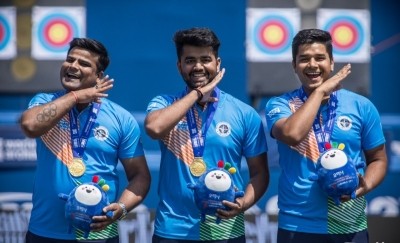 Archery World Cup: Indian men's compound team cliches gold after beating France Archery World Cup: Indian men's compound team cliches gold after beating France
