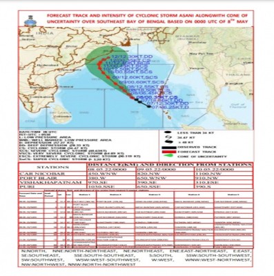 Deep depression over SE Bay of Bengal intensifies into cyclonic storm 'Asani'
