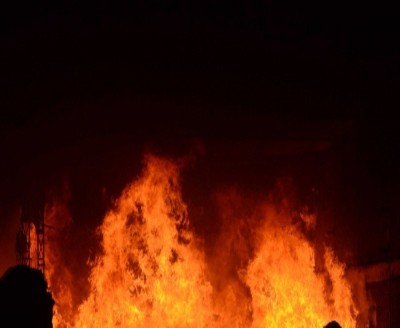 In extortion bid, 4 goons set petrol pump afire in Bihar's Gaya In extortion bid, 4 goons set petrol pump afire in Bihar's Gaya