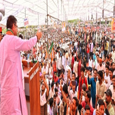 BJP holds 'Hunkar Rally' in Alwar against communal violence, temple demolition BJP holds 'Hunkar Rally' in Alwar against communal violence, temple demolition