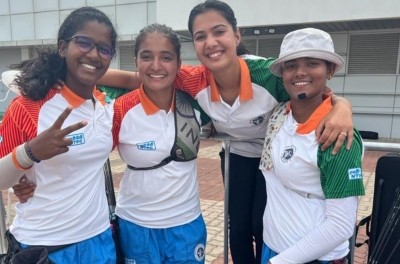Archery World Cup: Indian women's recurve team wins bronze Archery World Cup: Indian women's recurve team wins bronze