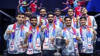 President Kovind, Amit Shah, BCCI secy congratulate Indian team on Thomas Cup win