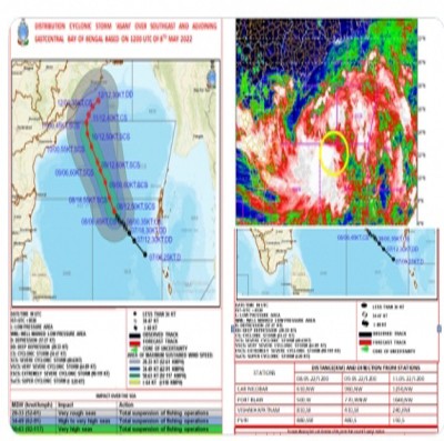 Cyclonic storm 'Asani' intensifies in Bay of Bengal