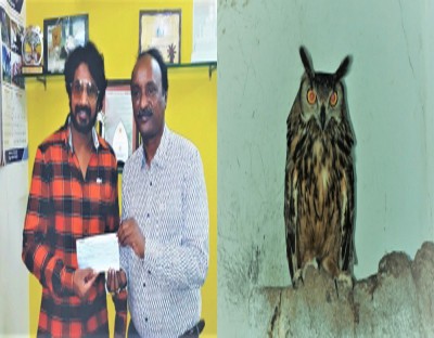Surya Tej to adopt Great Indian Horned Owl at Hyderabad Zoo Surya Tej to adopt Great Indian Horned Owl at Hyderabad Zoo