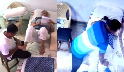 BJP's Manoj Tiwari questions AAP on Satyendar Jain's massage video BJP's Manoj Tiwari questions AAP on Satyendar Jain's massage video