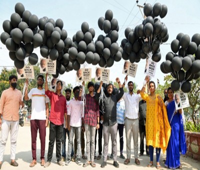 Protests in Telangana against PM Modi's visit