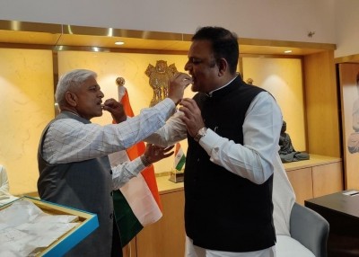 AAP MLA Raaj Kumar Anand takes oath as Delhi Minister AAP MLA Raaj Kumar Anand takes oath as Delhi Minister