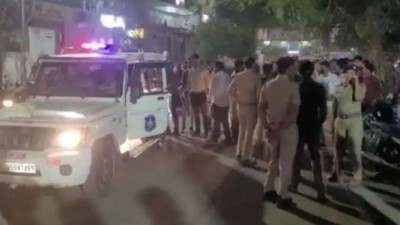 BJP workers attacked during AAP rally in Gujarat BJP workers attacked during AAP rally in Gujarat
