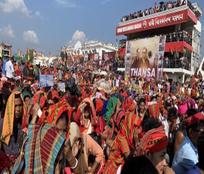 Tripura tribal party's mega rally ahead of Assembly polls