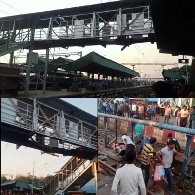 Maha: Four hurt as slab of foot over bridge crashes on rail tracks