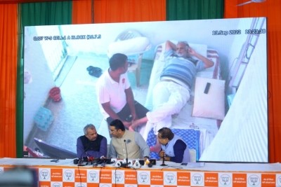 BJP targets AAP over Satyendar Jain's massage video in jail BJP targets AAP over Satyendar Jain's massage video in jail