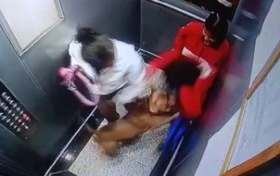 Dog attacks children in lift, video surfaces