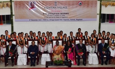 President Murmu visits Nagaland's popular Kigwema village