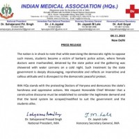 IMA extends support to MBBS students protesting against bond system in Haryana