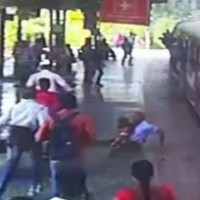 Mumbai RPF jawan saves toddler, woman, from falling under local train