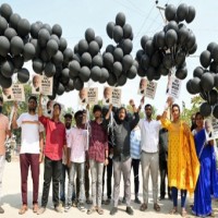 Protests in Telangana against PM Modi's visit