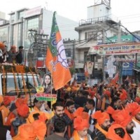 MCD Polls: Rajnath, Nadda take part in different roadshows