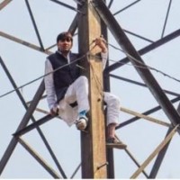 Denied ticket for MCD polls, ex-AAP councillor climbs atop transmission tower