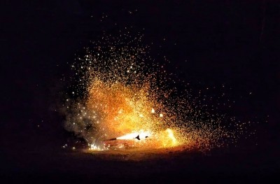 UP: Footwear godown gutted after firecracker lands on it UP: Footwear godown gutted after firecracker lands on it