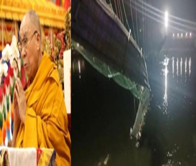 Dalai Lama offers prayers for Gujarat bridge collapse victims Dalai Lama offers prayers for Gujarat bridge collapse victims