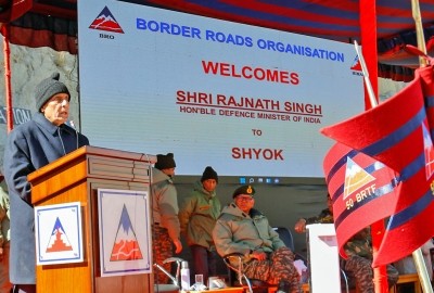Rajnath dedicates 75 BRO infrastructure projects to nation Rajnath dedicates 75 BRO infrastructure projects to nation