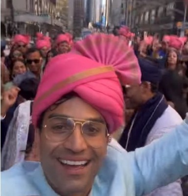 Indian-American ex-candidate for US Congress dances in NYC street on brother's wedding