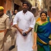 Tamil star Vishal undertakes spiritual trip to Varanasi with family