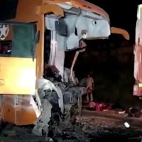 15 killed as bus rams into truck in MP's Rewa