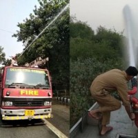 Amid rising pollution, Delhi Fire Service starts sprinkling water at 13 hotspots