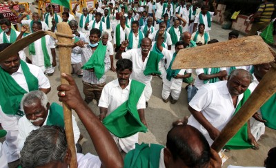 Farmers in TN's Thanjavur protest against Lakhmipuri Kheri violence Farmers in TN's Thanjavur protest against Lakhmipuri Kheri violence