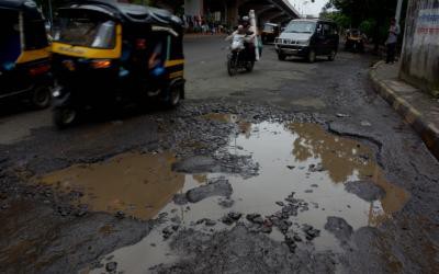 Potholes on roads flavour of the season in poll-bound Goa Potholes on roads flavour of the season in poll-bound Goa
