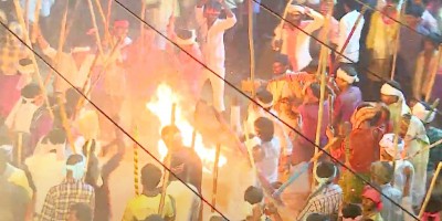 Dozens injured during traditional stick fighting in Andhra Dozens injured during traditional stick fighting in Andhra