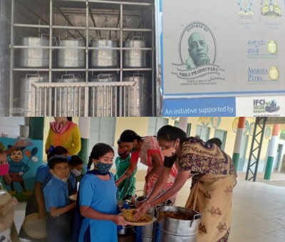 K'taka: Akshaya Patra resumes mid-day meal for school children K'taka: Akshaya Patra resumes mid-day meal for school children