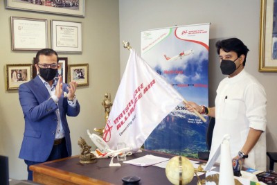 Scindia flags off 6 additional air routes in NE states Scindia flags off 6 additional air routes in NE states
