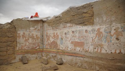 Archaeologists discover interior of ancient tomb at Egypt's Saqqara necropolis