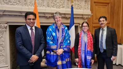 Telangana delegation meets CEOs of French firms in Paris Telangana delegation meets CEOs of French firms in Paris