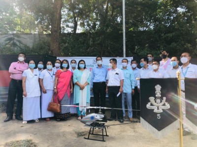 Make in India drone used to transport Covid vaccines in Manipur Make in India drone used to transport Covid vaccines in Manipur