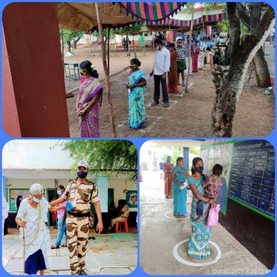 Polling underway in AP's Badvel constituency Polling underway in AP's Badvel constituency