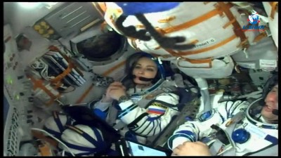 Russian film crew docks on space station to shoot movie Russian film crew docks on space station to shoot movie