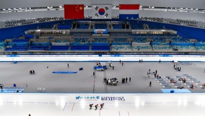 Beijing 2008 hockey field turns into skating oval for Winter Olympics