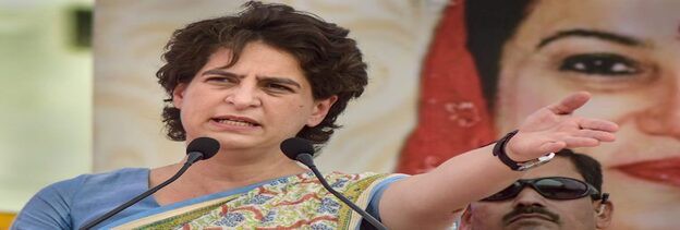 Rahul missing in action, while Priyanka leads Cong protest Rahul missing in action, while Priyanka leads Cong protest