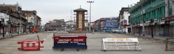 Threat posters shut down Kashmir Valley for third consecutive day 
