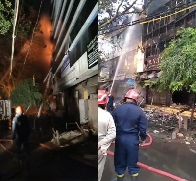 Chandni chowk fire brought under control, no casualties reported Chandni chowk fire brought under control, no casualties reported