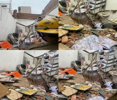 House collapses in Delhi's Jangpura extension, six rescued House collapses in Delhi's Jangpura extension, six rescued