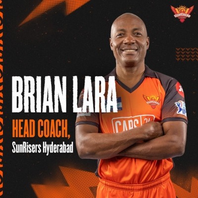 West Indies batting legend Brian Lara appointed head coach of Sunrisers Hyderabad West Indies batting legend Brian Lara appointed head coach of Sunrisers Hyderabad